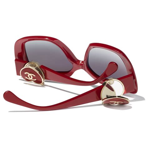 occhiali rosso chanel|Chanel sunglasses new collection.